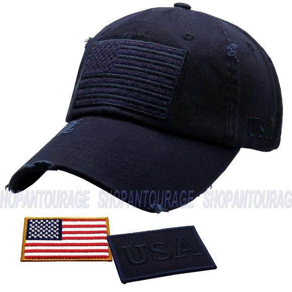 American Flag Unisex Vintage Baseball Hat : 6 Pack main image 7